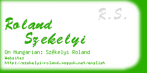 roland szekelyi business card